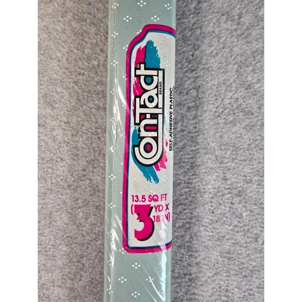 Vintage 90s Cottagecore Con-Tact Shelf Liner Rubbermaid Blue Polka Dot 1991 NIP